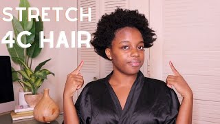 How To Heatfree Stretch 4C Natural Hair [upl. by Gleason427]