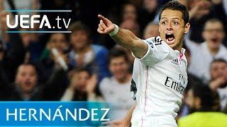 Chicharito winning goal  Real Madrid v Atlético  UEFA Champions League 2015 [upl. by Jeb294]