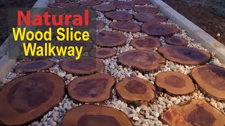 How To Build A Natural Wood Slice Walkway Using Cedar Trees [upl. by Fradin]