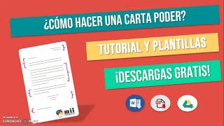 ✍ Cómo Hacer una CARTA PODER  Plantillas y Tutorial 2023 [upl. by Dielle]