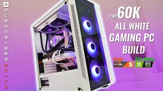 VLOG 60K Php Gaming All WHITE PC Build Ryzen 5 3600 I RTX 2060 Super Ph [upl. by Ahsinad238]