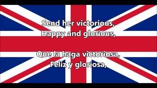 Himno nacional Reino Unido  National anthem of UK EN ES Letra [upl. by Maxi]