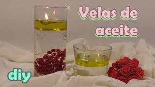 Cómo hacer velas de aceite y agua [upl. by Atrahc]