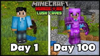 I Survived 100 Days Of Hardcore Minecraft In A Lush Caves Only World [upl. by Lalo]