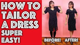 How to Tailor and Take in a Dress to Fit you Perfectly  Sew Anastasia [upl. by Ecyoj693]