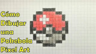 Cómo Dibujar una Pokebola Pixel Art TUTORIAL PASO A PASO [upl. by Kaltman]