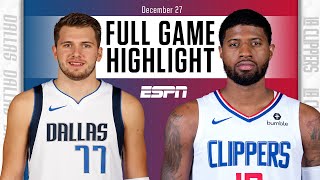 Dallas Mavericks vs LA Clippers FULL GAME HIGHLIGHTS  NBA on ESPN [upl. by Niamreg306]