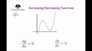 Increasing and Decreasing Functions  Corbettmaths [upl. by Ynobe659]