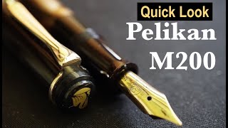 Quick Look Pelikan M200 Fountain Pen [upl. by Ocicnarf134]