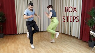 Beginner Solo Jazz  Box Steps with rhythm and slide variations [upl. by Gloriane]