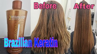 HOW TO KERATIN TREATMENT ON HAIR STEP BY STEPBRAZIL CACAU [upl. by Titus601]