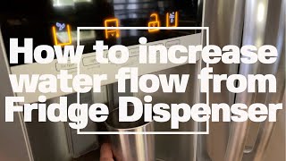 How to increase water flow from Fridge Water Dispenser [upl. by Reddy]