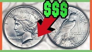 RARE SILVER DOLLAR COINS WORTH MONEY  PEACE DOLLAR VALUES [upl. by Airres]