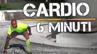 CARDIO FITNESS A CASA IN 6 MINUTI  ALLENAMENTO  ESERCIZI [upl. by Moorish]