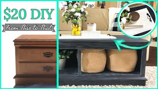 HOW TO REPURPOSE OLD FURNITURE EASY FURNITURE UPCYCLE [upl. by Gaynor]