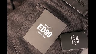 Slim Tapered Black Denim EDWIN ED80 [upl. by Orgalim]