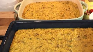 OLD SCHOOL CORNBREAD DRESSING HAPPY THANKSGIVING 🦃 [upl. by Siana]