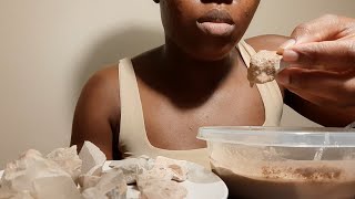 ASMR wet and dry clay eating Calaba chalk MaxASMR [upl. by Vivyan390]