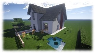 Minecraft Haus Tutorial  Einfamilienhaus NEU Download [upl. by Kopple927]