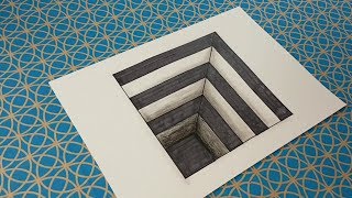 Comment dessiner une illusion doptique  trou dans une feuille [upl. by Dietrich]