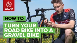 Turn Your Road Bike Into A Gravel Bike  GCN How To [upl. by Bauske]