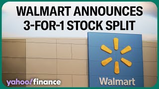 Walmart announces 3for1 stock split [upl. by Enoek]