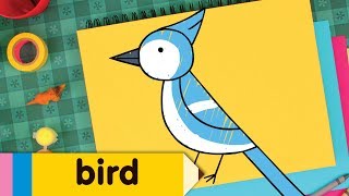 How To Draw A Bird  Simple Drawing Lesson for Kids  Step By Step [upl. by Tonkin]