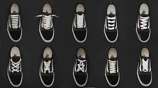 10 NEW WAYS HOW TO LACE YOUR VANS OLD SKOOL  SHOE LACING [upl. by Enimzzaj]