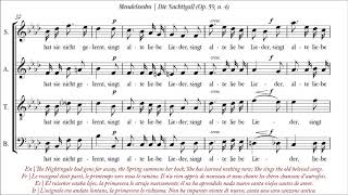 Mendelssohn  Die Nachtigall Op 59 n 4 á 4 RIAS Kammerchor Berlin [upl. by Valleau912]