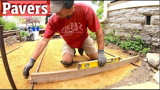 Installing Brick pavers start to finish day2 [upl. by Harvie]