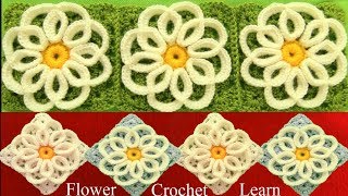 Como tejer a Crochet punto de flores filigrana tejido fácil How to Crochet [upl. by Anirrok51]