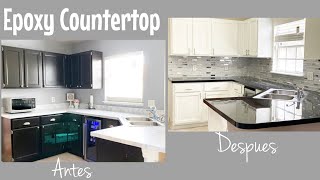 Transformación de mi Cocina  Pintamos la Encimera  Epoxy Countertop [upl. by Noswal]