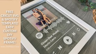 Howto Easy Cricut Spotify Frame with FREE Template amp Free Cut File [upl. by Piers359]