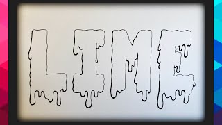 How to Draw Dripping Letters Effect  Step By Step Tutorial [upl. by Kareem]