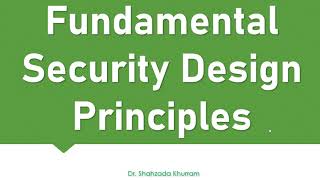 Fundamental Security Design Principles [upl. by Eliott532]