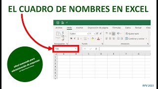 El cuadro de nombres en Excel [upl. by Hacissej557]