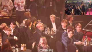 170119 EXO amp BTS reaction to MAMAMOO Youre The Best  Décalcomanie  Seoul Music Awards [upl. by Nauqram]