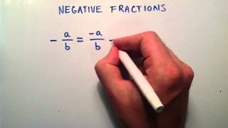 Negative Fractions  Intermediate Algebra  Lesson 5 [upl. by Ynaitirb]