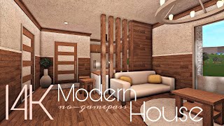 BLOXBURG 14K MODERN HOUSE  NOGAMEPASS [upl. by Mroz]