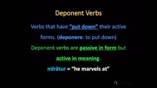 15 Deponent Verbs [upl. by Pigeon]