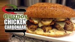 Quiznos Blackened Chicken Carbonara Bacon Alfredo Sub Recipe [upl. by Orfinger81]