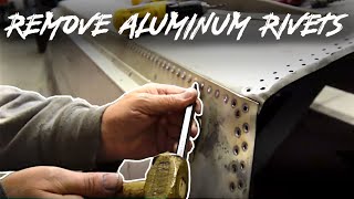 How To Remove Aluminum Rivets  Tracker Boat Hull Repairs [upl. by Regina]