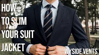 DIY Suit Coat Sliming Tutorial  No More Boxy Suit [upl. by Aromas]