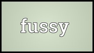 Fussy Meaning [upl. by Urbas]