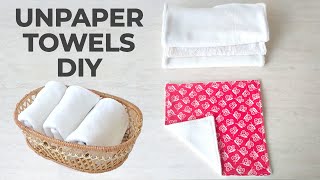 Unpaper Towels DIY How to Make Reusable Paper Towels for Your Kitchen [upl. by Karalee787]