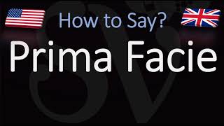 How to Pronounce Prima Facie CORRECTLY [upl. by Sakul84]