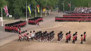 1 Trooping the Colour  Scots Guards Pipes and Drums [upl. by Loree]