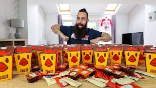 THE 200 BURGER KING CHILLI CHEESE BITE CHALLENGE  BeardMeatsFood [upl. by Crispas]