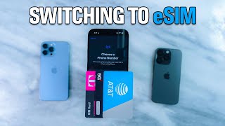 iPhone 14  How To Setup eSIM Easily [upl. by Norehs346]