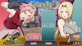 Sakura vs Tsunade POWER LEVELS 😍 Naruto Power Levels [upl. by Ssitruc]